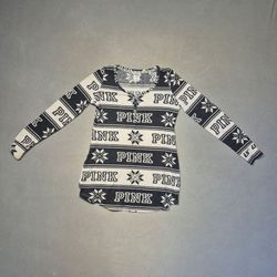 Victoria's Secret PINK Snowflake Thermal Henley XS