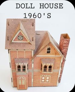 Vintage Rare Cardboard 28"X 22" DOLLHOUSE 1960'S or 1970's Nice!