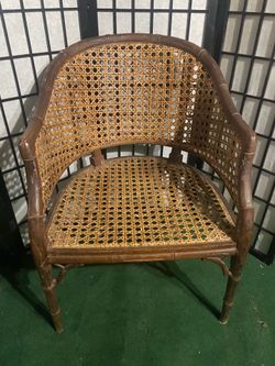 Rattan woven bamboo chair