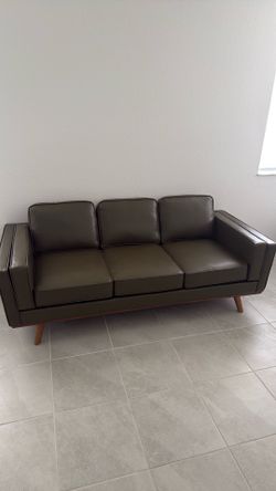 84inch Vegan Leather Sofa New