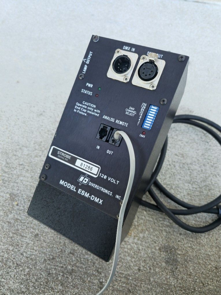 Diversitronics Hyper Dmx Controller ESM-DMX Mic Microphone Studio Power Supply 5 Pin Power Box