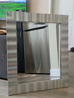 Framed mirror 36in. (L) 30in. (W) silver framed mirror
Brand new