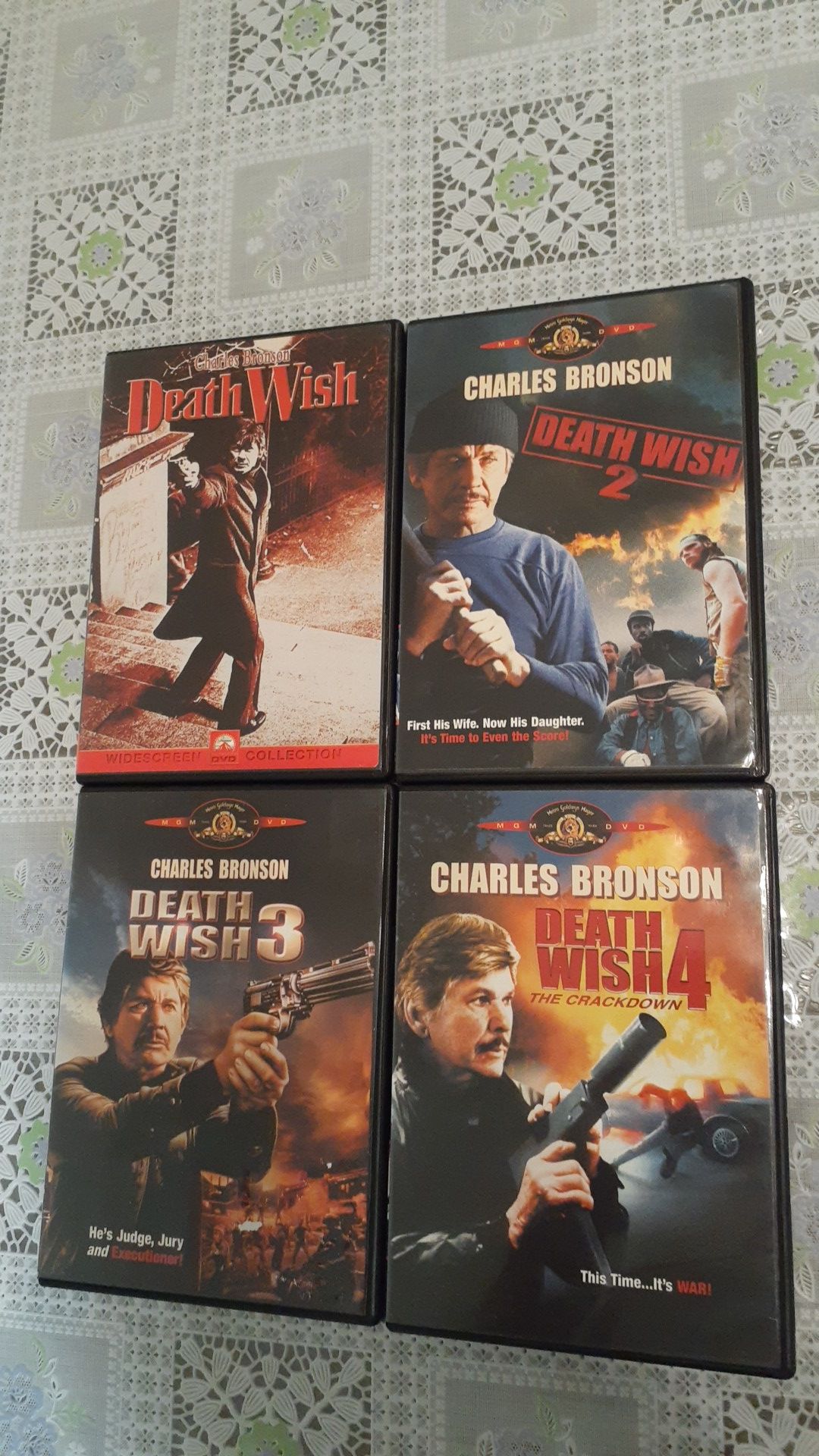 Death Wish Lot Of Four DVDs/Films- Charles Bronso