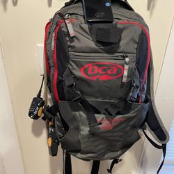 BCA avalanche Pack , With Shovel , Transponder, Probe, & 2 Way Radio