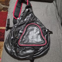 Leather Crossbody Backpack 