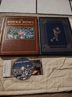 Easton Press NFL'S GREATEST FOOTBALL PLAYERS OOP BOOK SUPER BOWL RETROSPECTIVE
