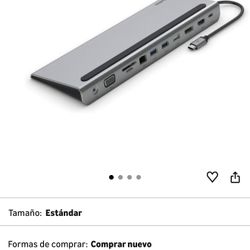 Belkin USB C Hub, 11-in-1 multiport docking station for laptops with 4K HDMI, DP, VGA, USB C dock with 100W power delivery, USB A, Gigabit Ethernet, S