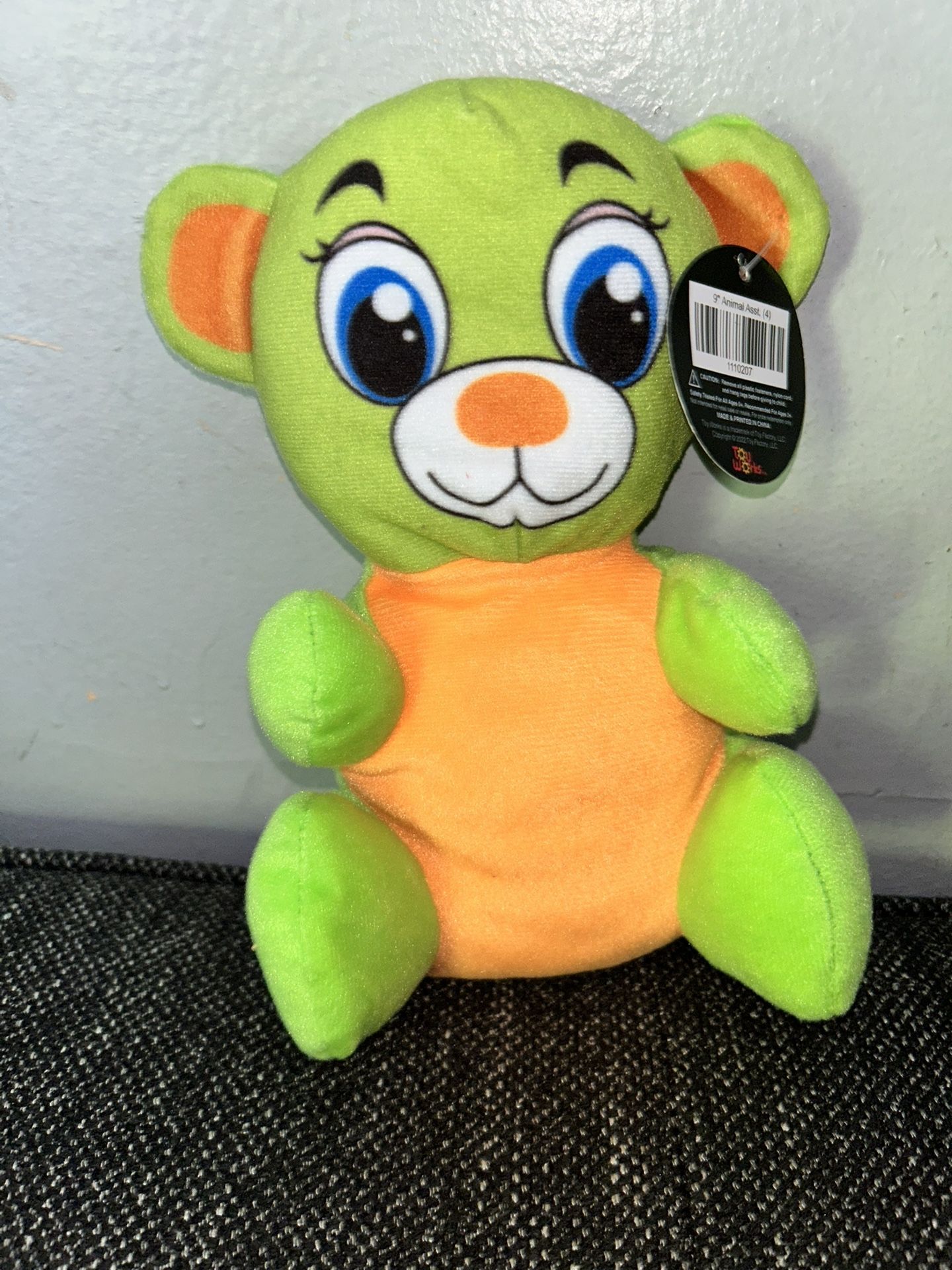 Green And Orange Teddy Bear