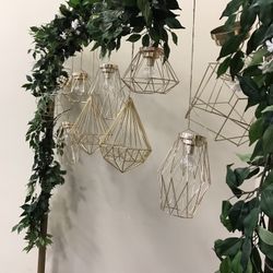 Gold Geometric Spheres