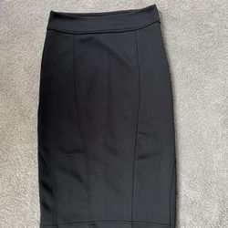 Black Pencil Skirt - small