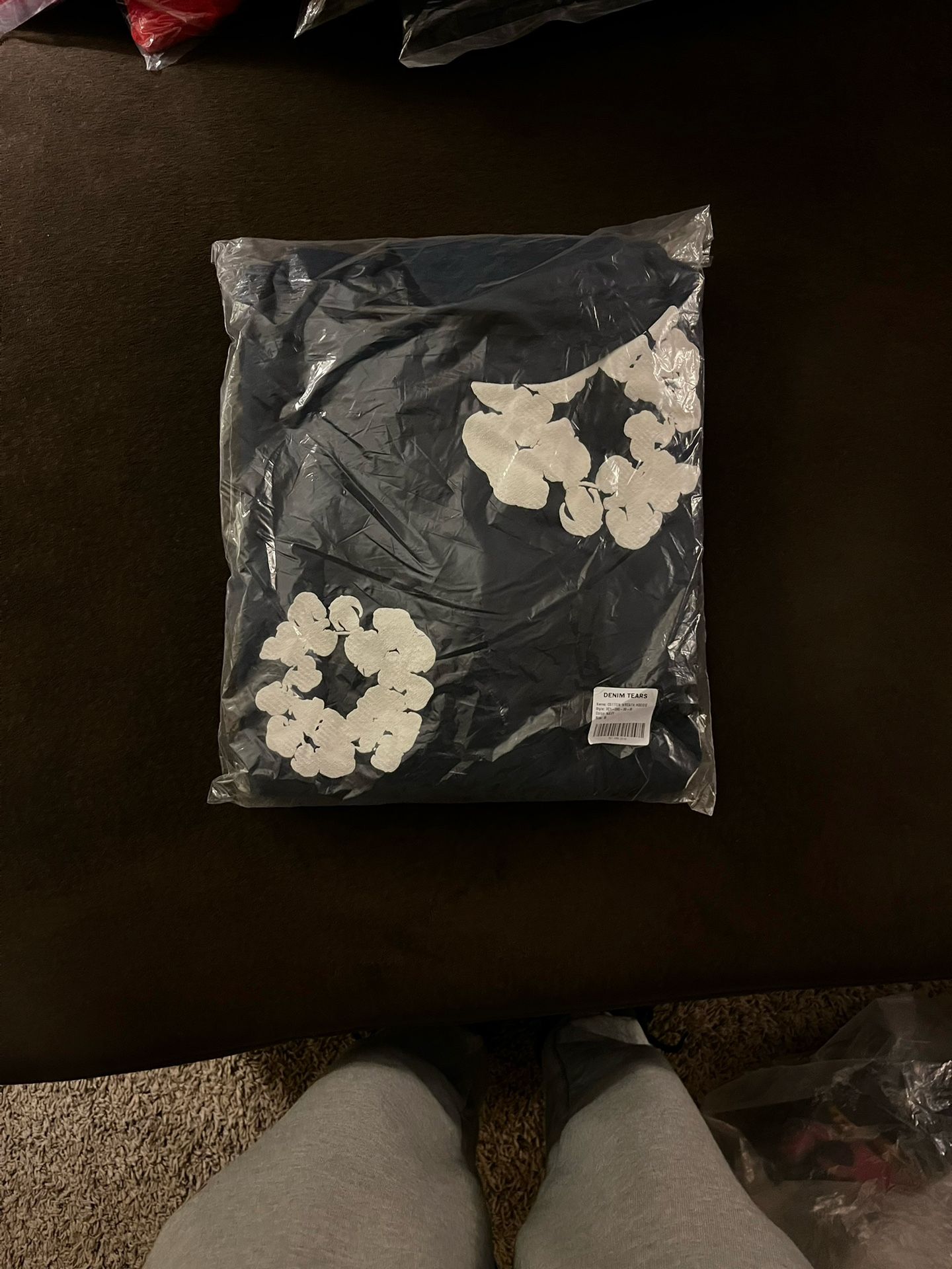 Navy Demin Tears Hoodie