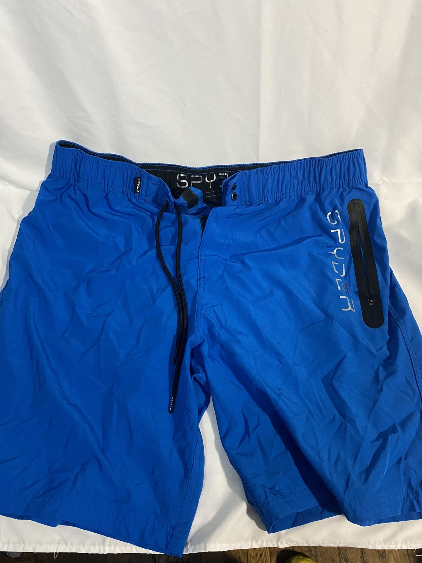 Spyder Men's Stretch Twill-Print 7" Swim Trunks with Compression Liner