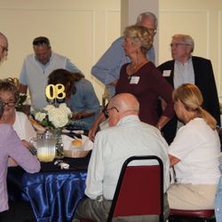 90 inch round navy satin tablecloth’s - Qty 15