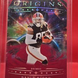 2025 Panini Origins - David Njoku, David Njoku #84 Red /225