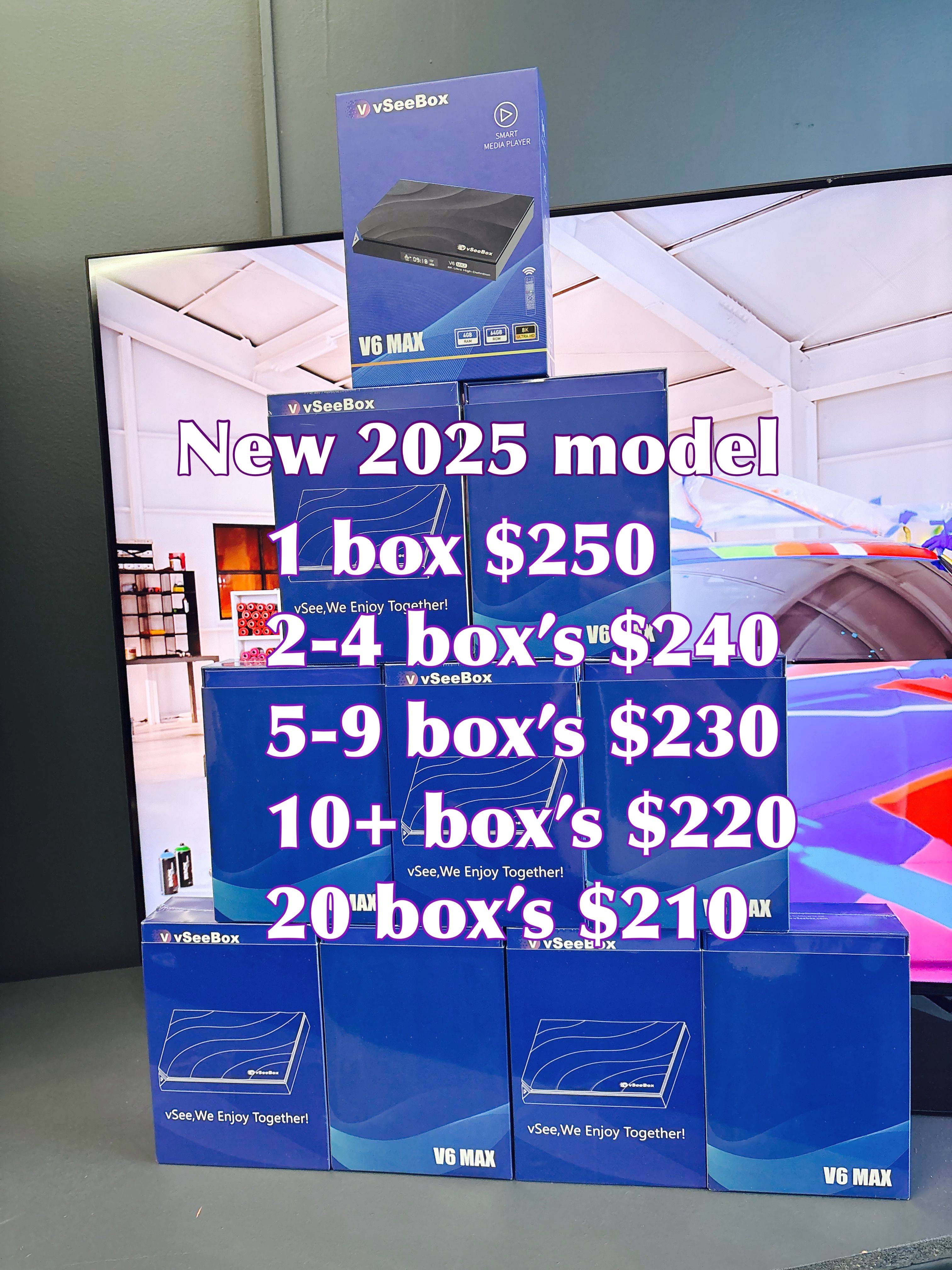 Vsee box V6 max new sealed 1 year warranty v see box superbox super box