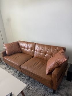 Leather Futon Foldable Couch