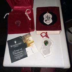 2002 Waterford Crystal Christmas Ornament Songs Of Xmas 7th Edition "Deck The Halls"