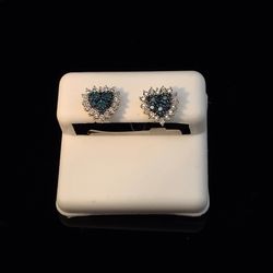 10K Gold With Natural Diamond Earrings