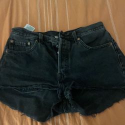 Womens Levis High Waisted 501 Shorts