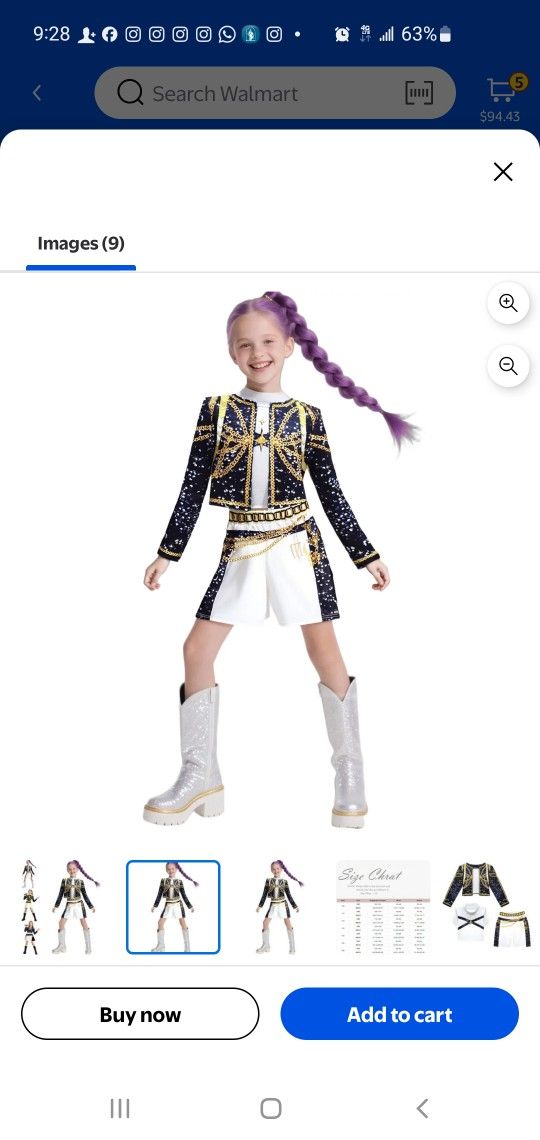 Girls Rumi Costume Demon Hunters Size 150 $25