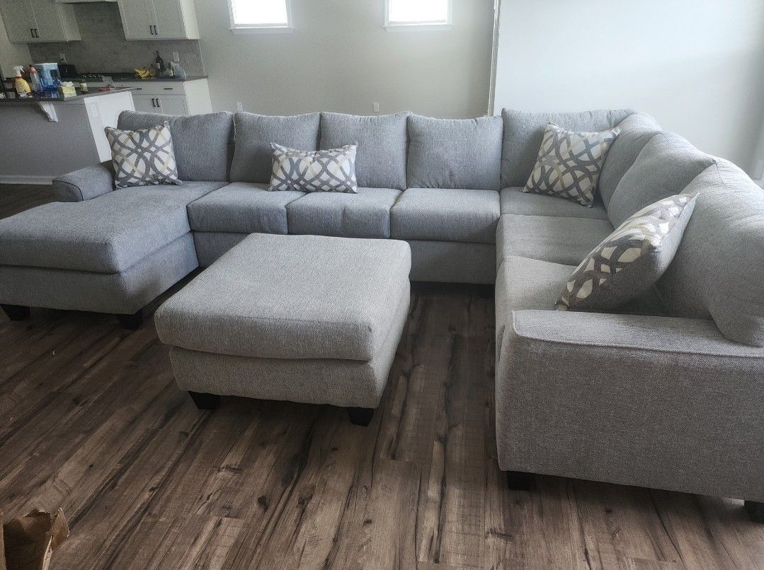 Brand New Artisanal 3pc Heather Grey Extra Length LAF Sectional Sets! 🔥 (3 Colors AV!)