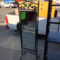 Green Self Standing Outdoor Indoor Mirror