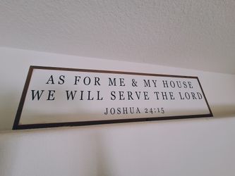 Large Rustic Wooden Bible Verse Sign Joshua 24:15
