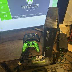 Xbox 360 S console with 2 controllers & 320 gb hd, $120, 1 wired & 1 wireless controller pickup Inman SC or can ship I sale games $5-$10 each over 300