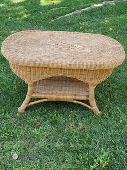Wicker coffee table