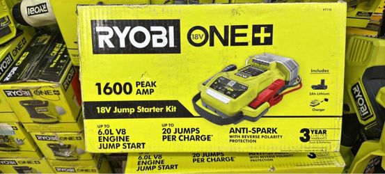 Ryobi 1600 peak amp jump starter kit
