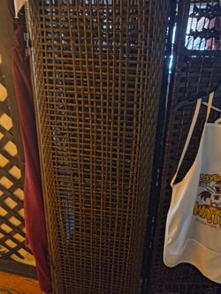 Four (4)Wicker Rattan Room Divider Screens