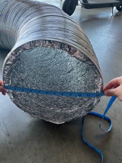 Flexible Aluminium Duct Pipe | PVC Insulated | INA-FD-100 | 100mm | 8 metres | Heavy-Duty, High-Temperature Resistant | Leak & Tear-Proof | Ideal for