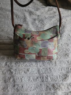 Vintage Fossil Key Per Crossbody