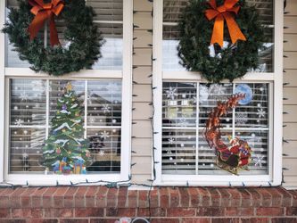 New In Box. 4 Huge Sheets Of Christmas Window Clings. Had Extra Box. Photos You See Are On My Window Just Put Up. PLUS I Have 2 More Big Sheets W/ ❄️