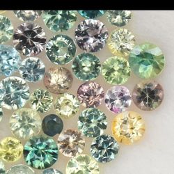 3.00ct.DIAMOND CUT FANCY COLOR SAPPHIRE NORMAL HEATED 1.7-2.5MM.47PCS.RARE

￼