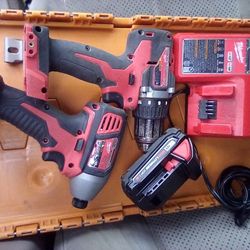 Milwaukee M18 Impact Driver/Drill/Battery/Charger Obo