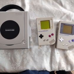 Gameboy With Backlight And GameCube System 