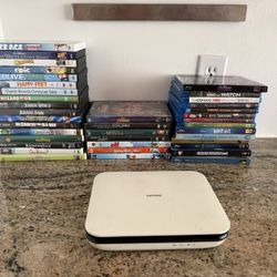 Portable DVD Player and Disney DVD & Blue Ray Movies