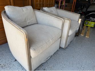 Restoration hardware swivel chairs