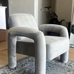 Two Velvet Accent Chairs