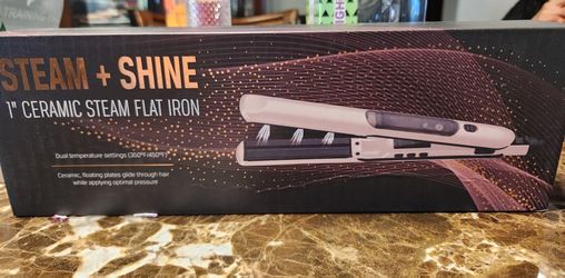 STEAM + SHINE 1" CERAMIC STEAM FLAT IRON