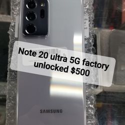 Samsung NOTE 20 ULTRA 5G FACTORY UNLOCKED 