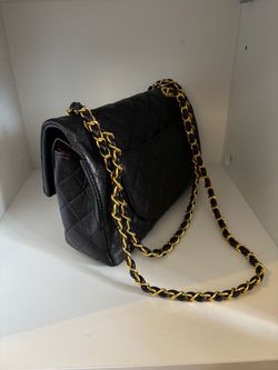 Black soft handbag