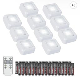 [New]Great Value Wireless LED Puck Lights with Remote, 10-pack, 100 Lumens
