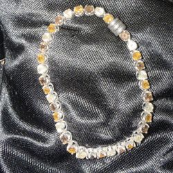 citrine tennis bracelet silver