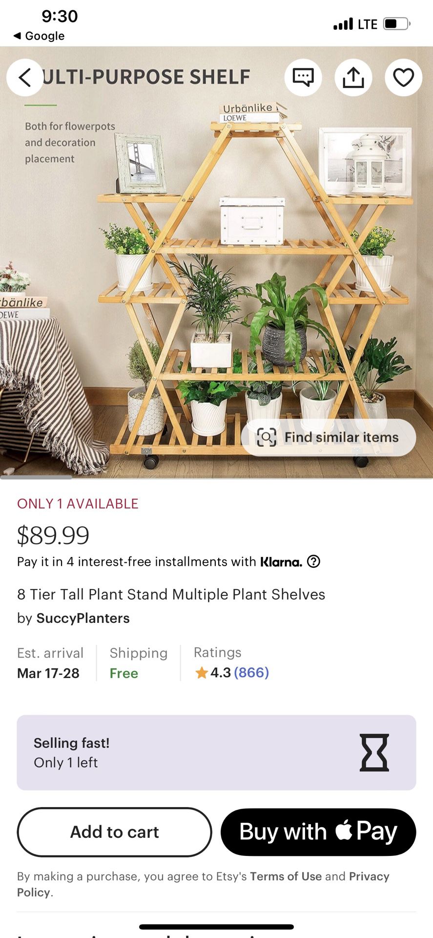 Brand New In Box Plant Stand, Large Capacity Bamboo Plant Stand 8 Tier Tall Plant Stand Multiple Plant Shelves Steady Flower Stand Plant Stands for In