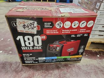 Lincoln Electric
Weld-Pak 180 Amp MIG Flux-Core Wire Feed Welder, 230V, Aluminum Welder with Spool Gun sold separately