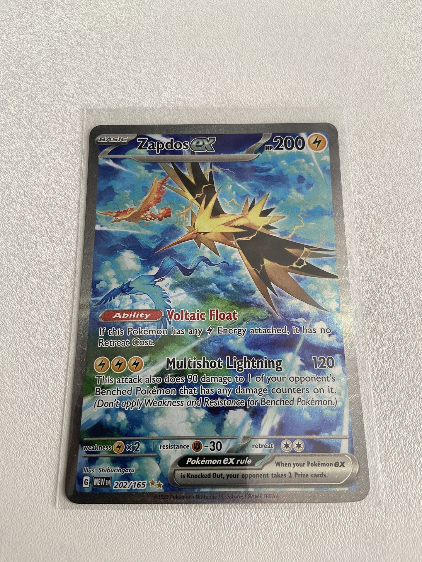 Zapdos EX 202/165 Scarlet & Violet 151 Sir