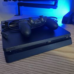Ps4 Slim Console with controller and power cord  