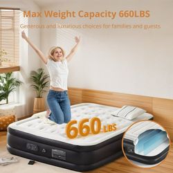 Air Mattress Queen with Built in Pump, 18-Inch